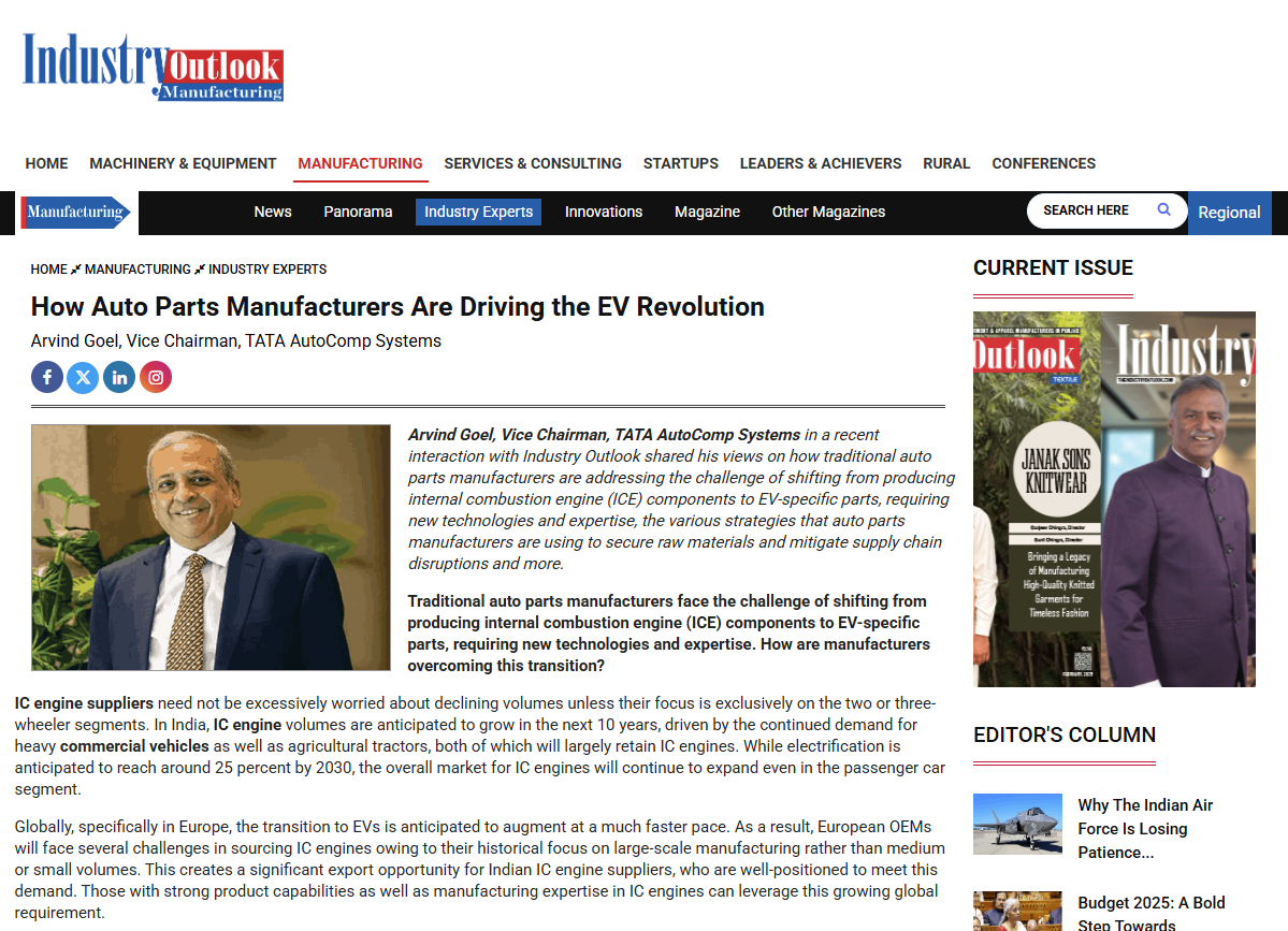 How Auto Parts Manufacturers Are Driving the EV Revolution